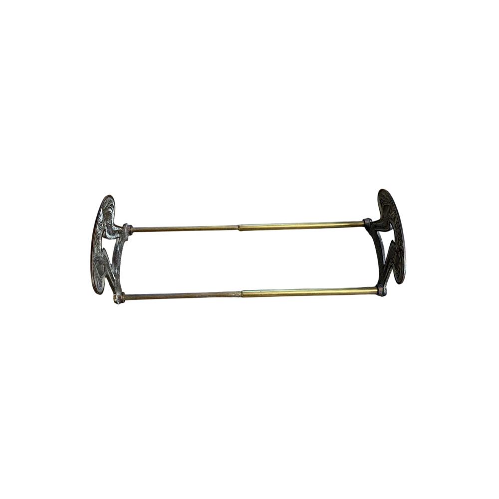Art Nouveau Style Brass Book Stand in Antique Bronze Finish - Picture 4 of 5